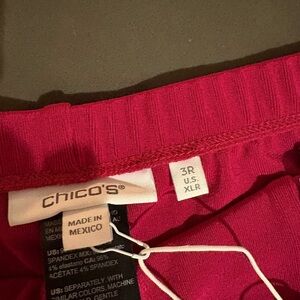 Chico's NWT capris 29 inches from waist to hem, size Chicos three, pink ,